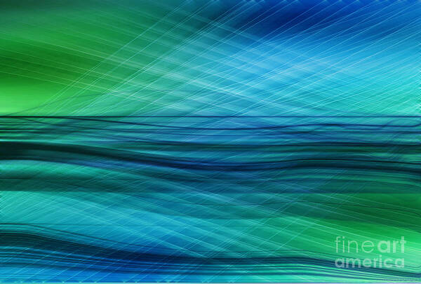 Abstract Poster featuring the digital art Seaside by Hannes Cmarits