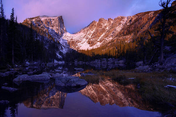 Rocky Mountain Poster featuring the photograph Second Light by Chad Dutson