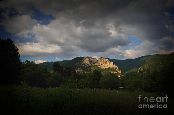 Seneca Rocks Poster featuring the photograph Seneca Rocks in evening by Dan Friend