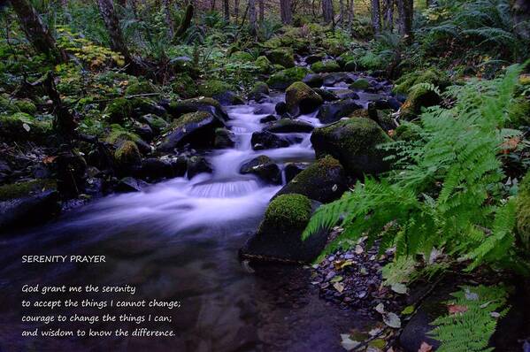 Water Poster featuring the photograph Serenity Prayer by Jeff Swan