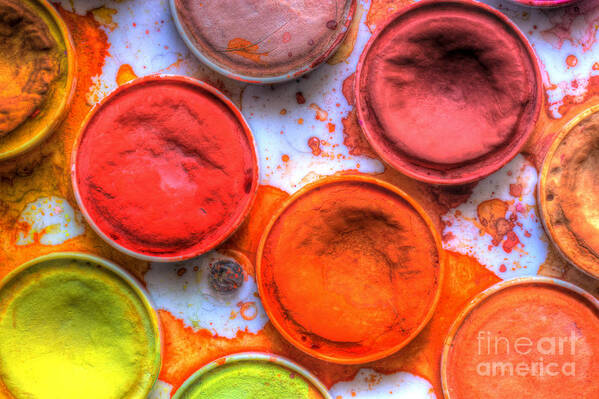 Paint Poster featuring the photograph Shades Of Orange Watercolor by Heidi Smith