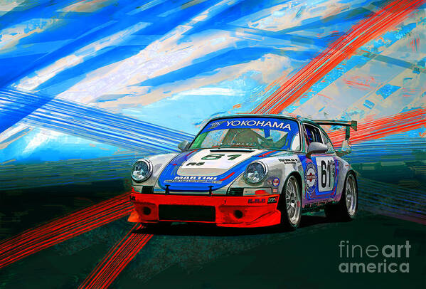 Porsche Poster featuring the digital art Shaken Not Stirred by Alan Greene