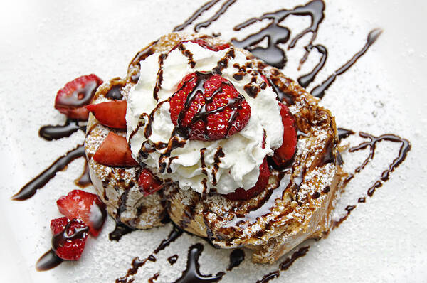 French Toast Poster featuring the photograph She Dreams In Chocolate And Strawberries by Andee Design