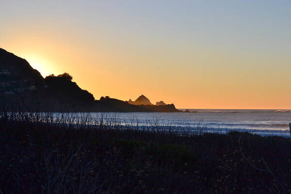 Waves Poster featuring the photograph Shelter Cove Sunset by Dean Ferreira