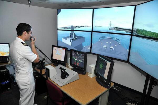 2011 Poster featuring the photograph Ship Handling Simulator by Us Air Force/nathanael Miller