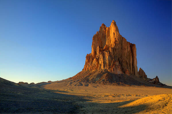 New Mexico Poster featuring the photograph Shiprock Sunset by Alan Vance Ley