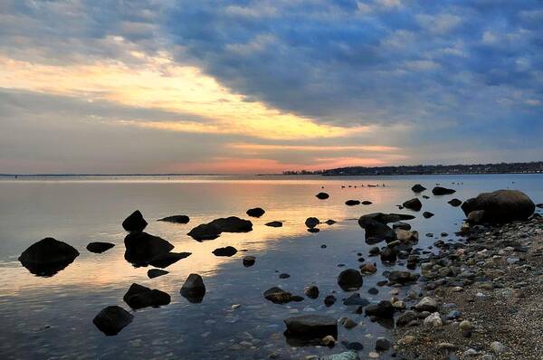 Sunset Poster featuring the photograph Shore Impressions by Diana Angstadt