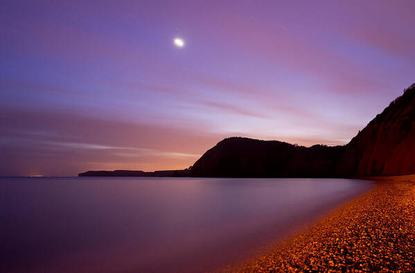 Sidmouth Poster featuring the photograph Sidmouth and Venus by Pete Hemington