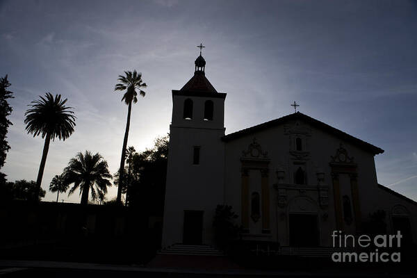 Travel Poster featuring the photograph Silhouette of Mission Santa Clara by Jason O Watson