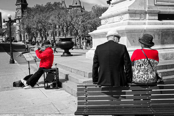 Park Poster featuring the photograph Sitting in the Park by Carlos Diaz