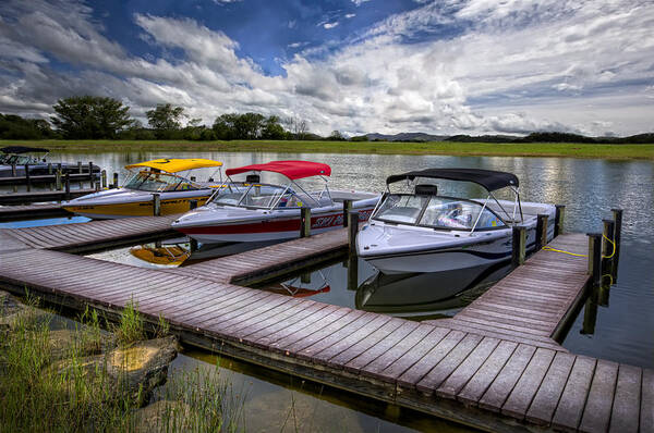 Boats Poster featuring the photograph Ski Nautique by Debra and Dave Vanderlaan