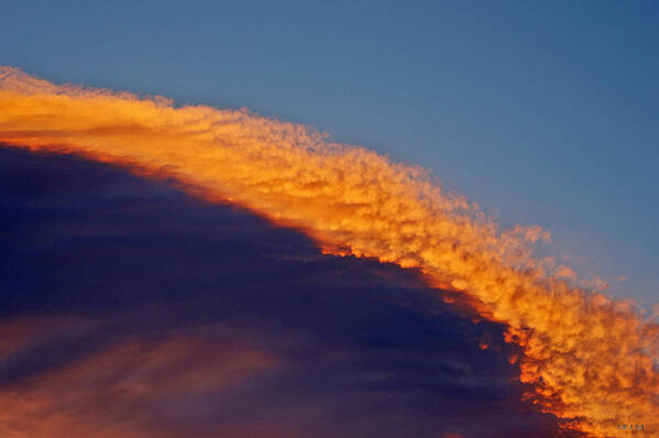  Sun Set Clouds Photographs Poster featuring the photograph Sky Fire by Mayhem Mediums