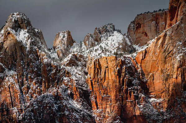 Zion Poster featuring the photograph Snowcapped by Chuck Jason
