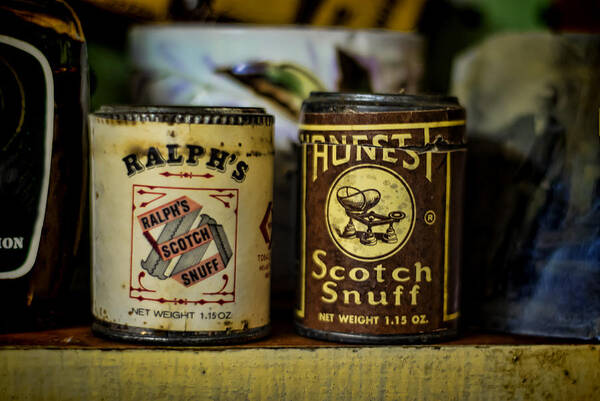 Snuff Poster featuring the photograph Snuff Tins by Heather Applegate