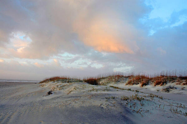 Tybee Island Poster featuring the photograph Soft Sun Rise by Allen Carroll