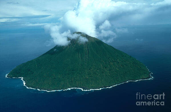 Solomon Islands Poster featuring the photograph Solomon Islands, Tinakula Volcano by Douglas Faulkner