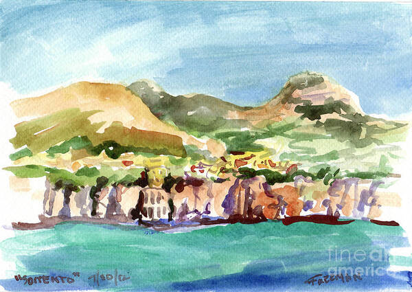 Crystal Cruises Poster featuring the painting Sorrento by Valerie Freeman