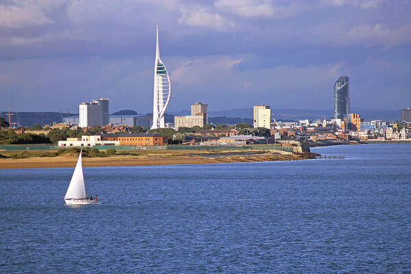 Gunwharf Quays Poster featuring the photograph Spinnaker Tower and Gunwharf Quays by Tony Murtagh