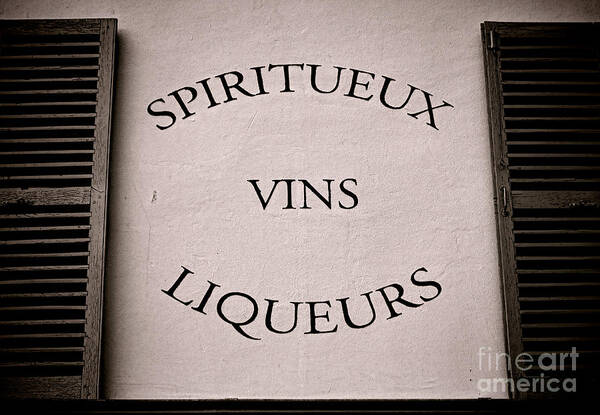 Spirit Poster featuring the photograph Spiritueux Vins Liqueurs by Olivier Le Queinec