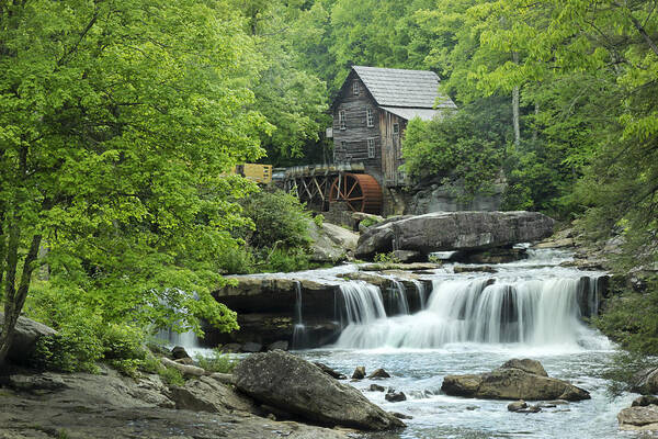 Waterfalls Poster featuring the photograph Springtime at Glade Creek Falls by Robert Camp