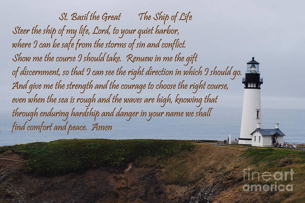 Lighthouse Poster featuring the photograph St. Basil's Prayer by Sharon Elliott