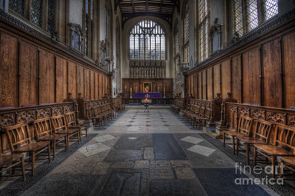 Oxford Poster featuring the photograph St Mary The Virgin Church - Choir and Altar by Yhun Suarez
