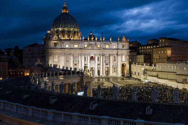 Italy Poster featuring the photograph St Peters Basilica Rome by Andy Myatt