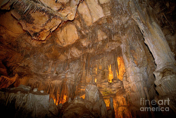 Geology Poster featuring the photograph Stalactites In Lehman Cave, Great Basin by Ron Sanford