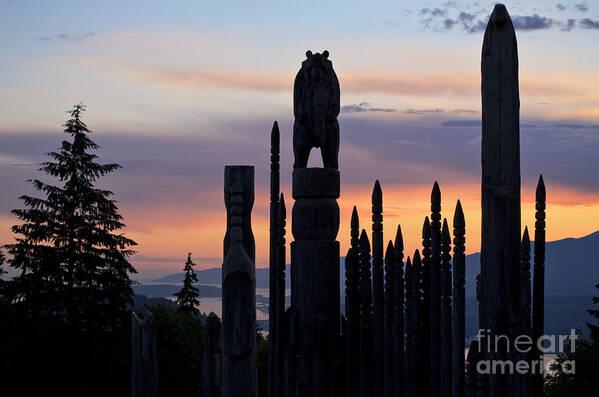 Totems Poster featuring the photograph Standing Tall at Sunset by Maria Janicki