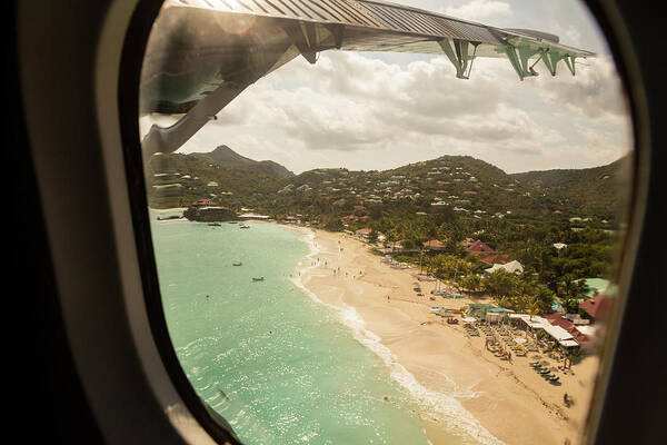 Water's Edge Poster featuring the photograph St.jean Beach From The Air by Per Breiehagen