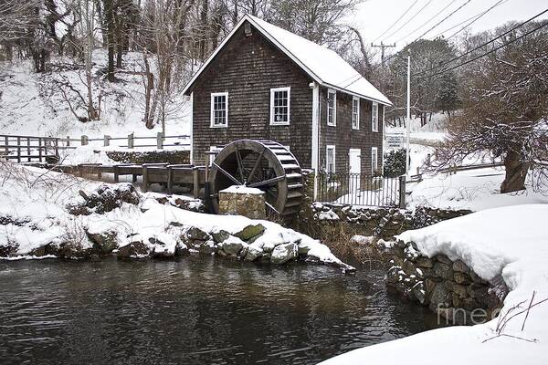 Stony Brook Grist Mill Poster featuring the photograph Stony Brook Grist Mill of Brewster by Amazing Jules
