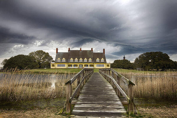 Whale Poster featuring the photograph Storm at Whalehead Club by Alan Raasch