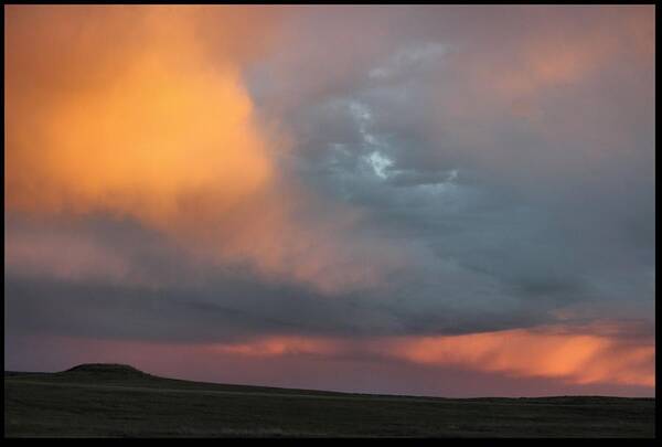 Montana Poster featuring the photograph Stormy Sunset by Scott Carlton