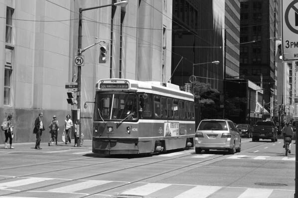 Street Car Poster featuring the photograph Street Car In Mono by Nicky Jameson