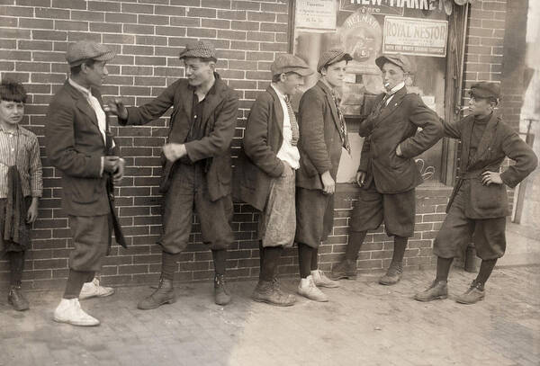 1916 Poster featuring the photograph Street Gang, 1916 by Granger