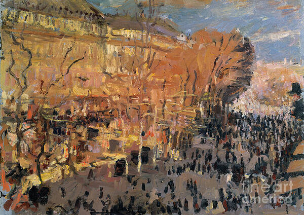 Claude Monet Poster featuring the painting Study for The Boulevard des Capucines by Claude Monet