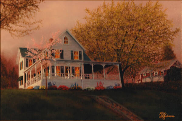 Landscape Poster featuring the painting Summer Home by Rick Fitzsimons