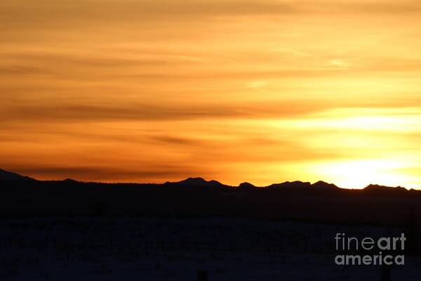 Sunset Poster featuring the photograph Sundre Sunset by Ann E Robson