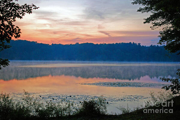 Sunrise Poster featuring the photograph Sunrise at the Lake by Lila Fisher-Wenzel
