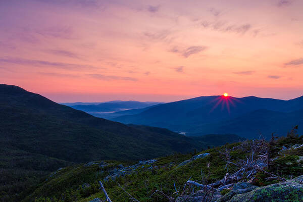 Mount Washington Poster featuring the photograph Sunrise On The Boott Spur Trail by Jeff Sinon