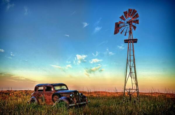 Scenic Poster featuring the photograph Sunrise on the Farm by Ken Smith