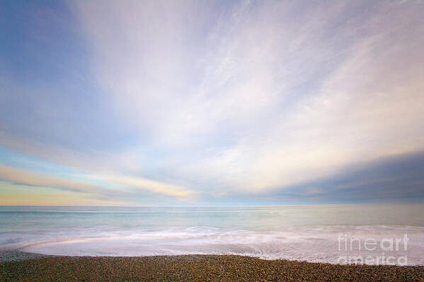 00345478 Poster featuring the photograph Sunrise Surf South Island by Yva Momatiuk John Eastcott