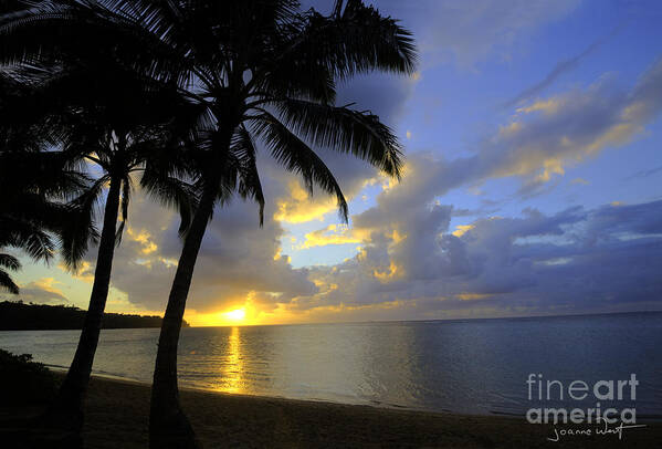 Kauai Poster featuring the photograph Sunset Anini Beach Kauai by Joanne West