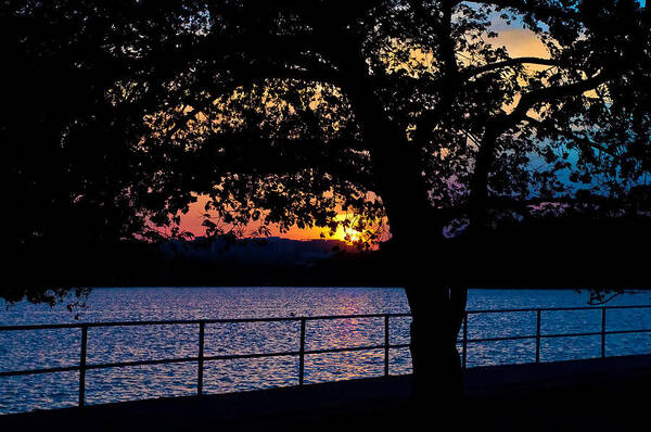 America Poster featuring the photograph Sunset at Washington's Tidal Basin by Mitchell R Grosky