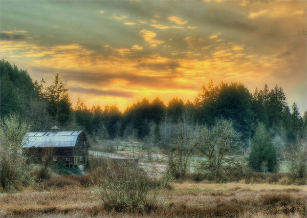 Sunset Poster featuring the photograph Sunset in the Valley by Jeff Cook