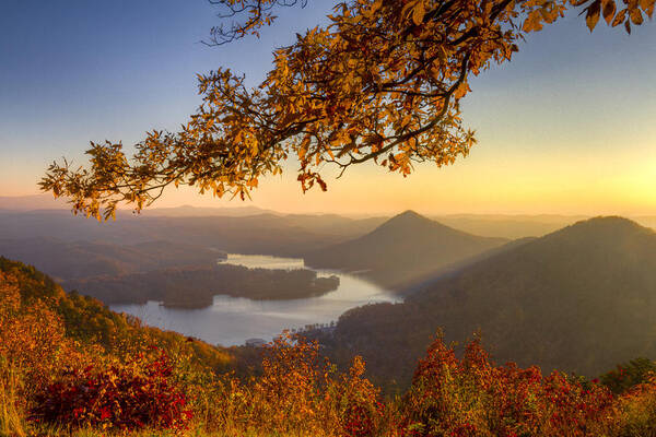 Appalachia Poster featuring the photograph Sunset Light by Debra and Dave Vanderlaan