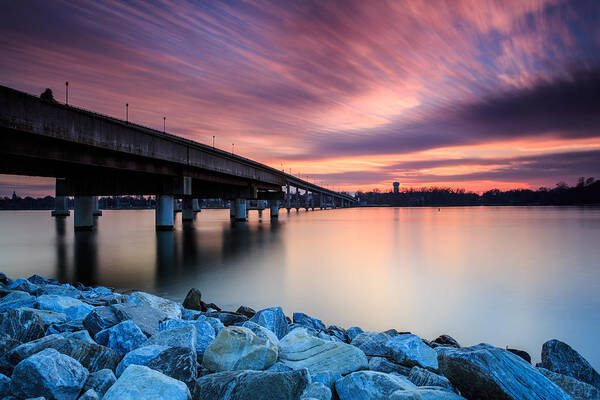 Annapolis Poster featuring the photograph Sunset Streaks by Jennifer Casey