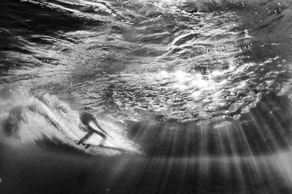  Ocean Poster featuring the photograph Surfing God light by Sean Davey