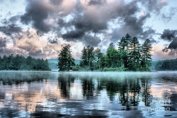 Surreal Poster featuring the photograph Surreal Adirondack Lake by Stan Reckard