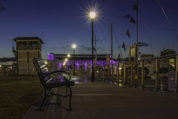 Harbor Poster featuring the photograph Take a seat and enjoy the view by Brian Wright